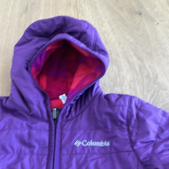Columbia Vibrant Purple Quilted Jacket 6/12m reversible - Picture 2 of 4